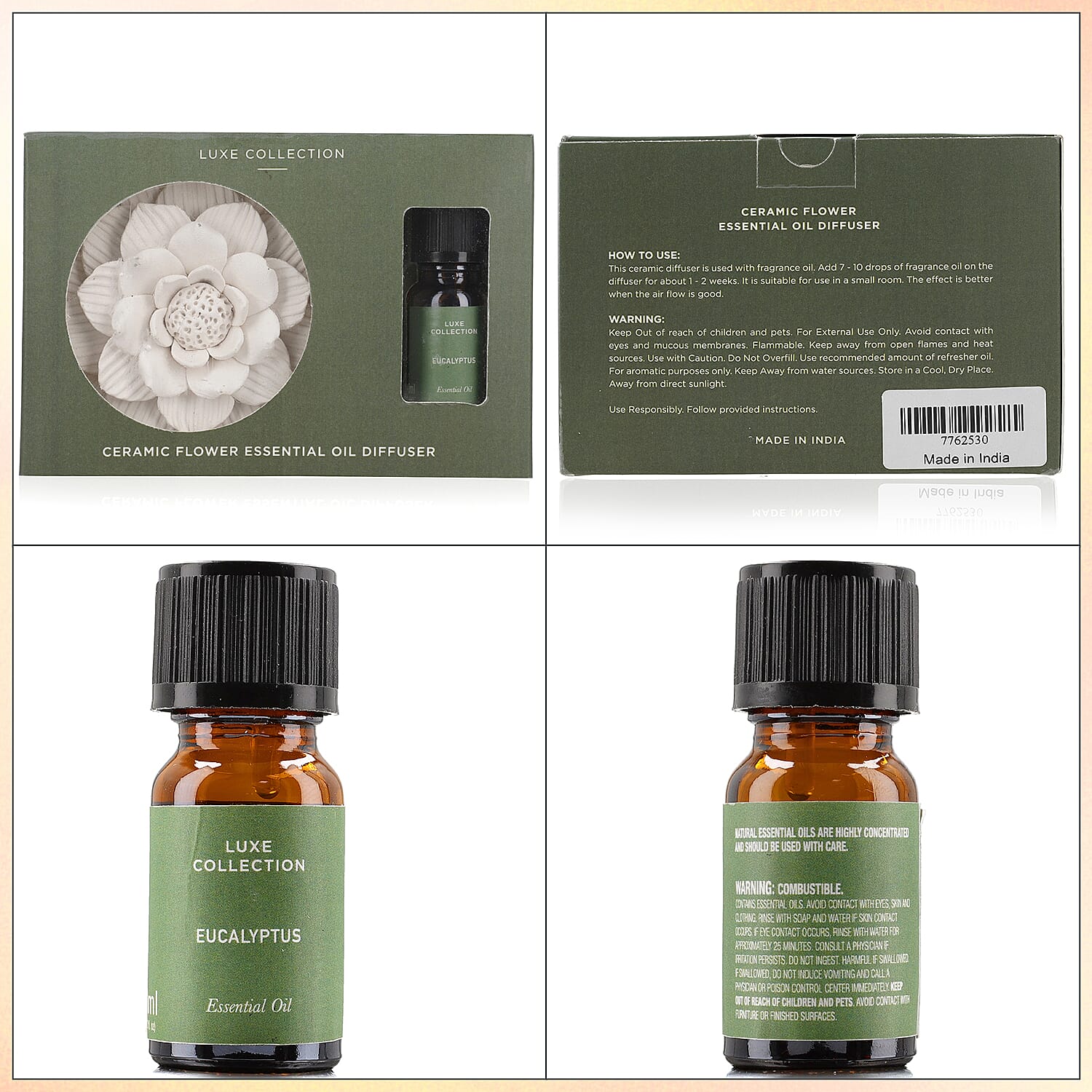 Ceramic Flower Essential Oil Diffuser