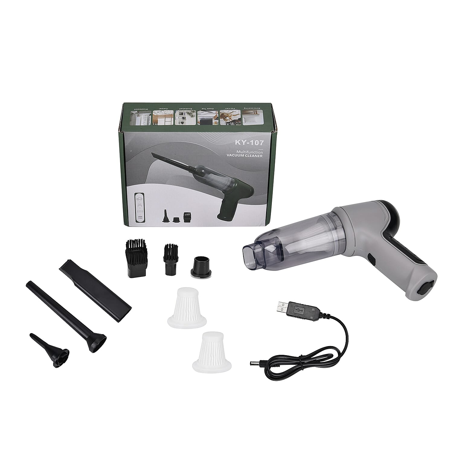 Mini High-Speed 3-in1 Vacuum Cleaner (Power 40W) -  White