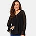 EMRECO 2-in-1 Long Sleeve Sheer Frill Top