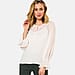 EMRECO 2-in-1 Long Sleeve Sheer Frill Top