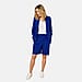 EMRECO Tailored Linen Open Front Blazer