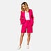 EMRECO Tailored Linen Open Front Blazer