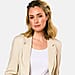 EMRECO Tailored Linen Open Front Blazer