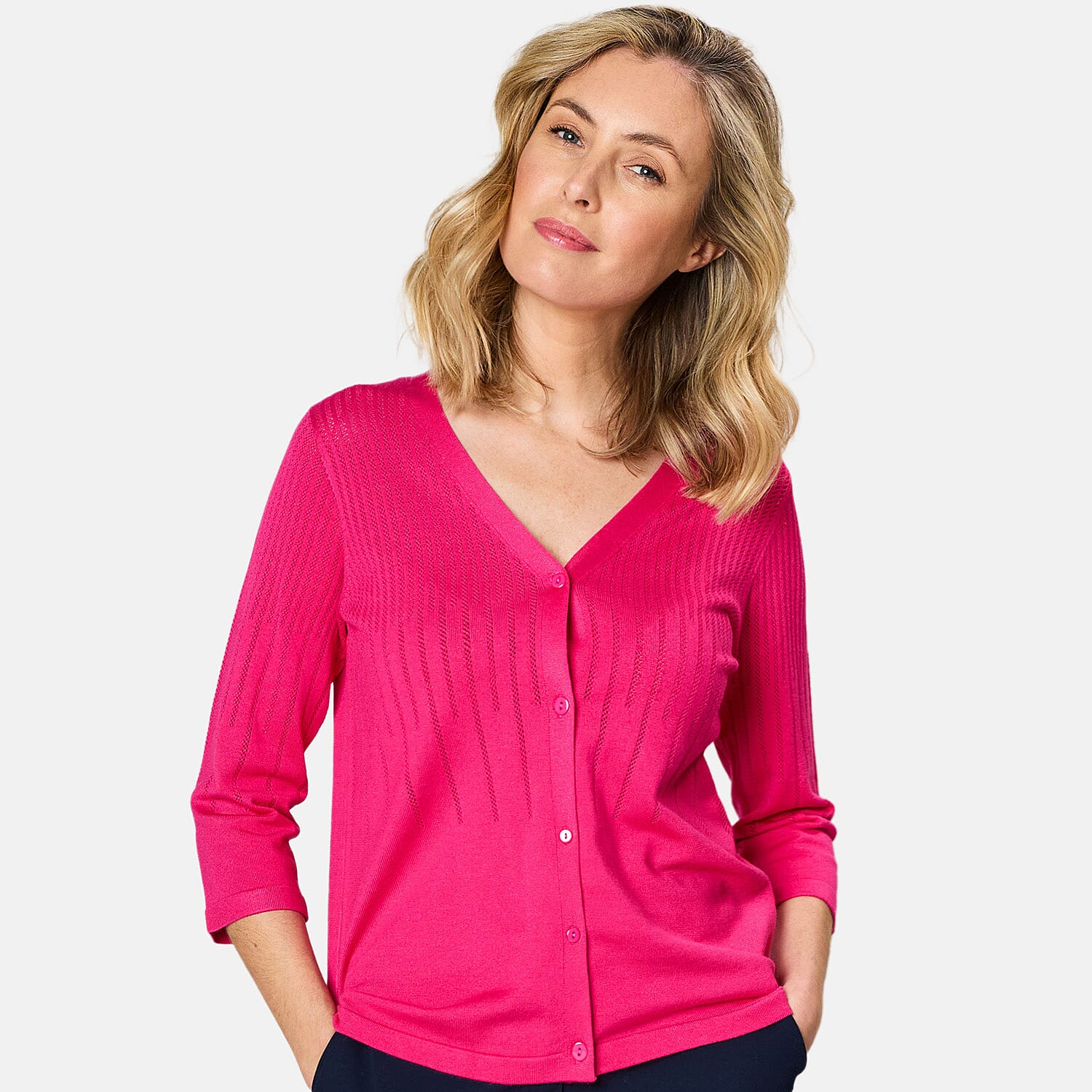 Emreco Viscose Cardigan - White