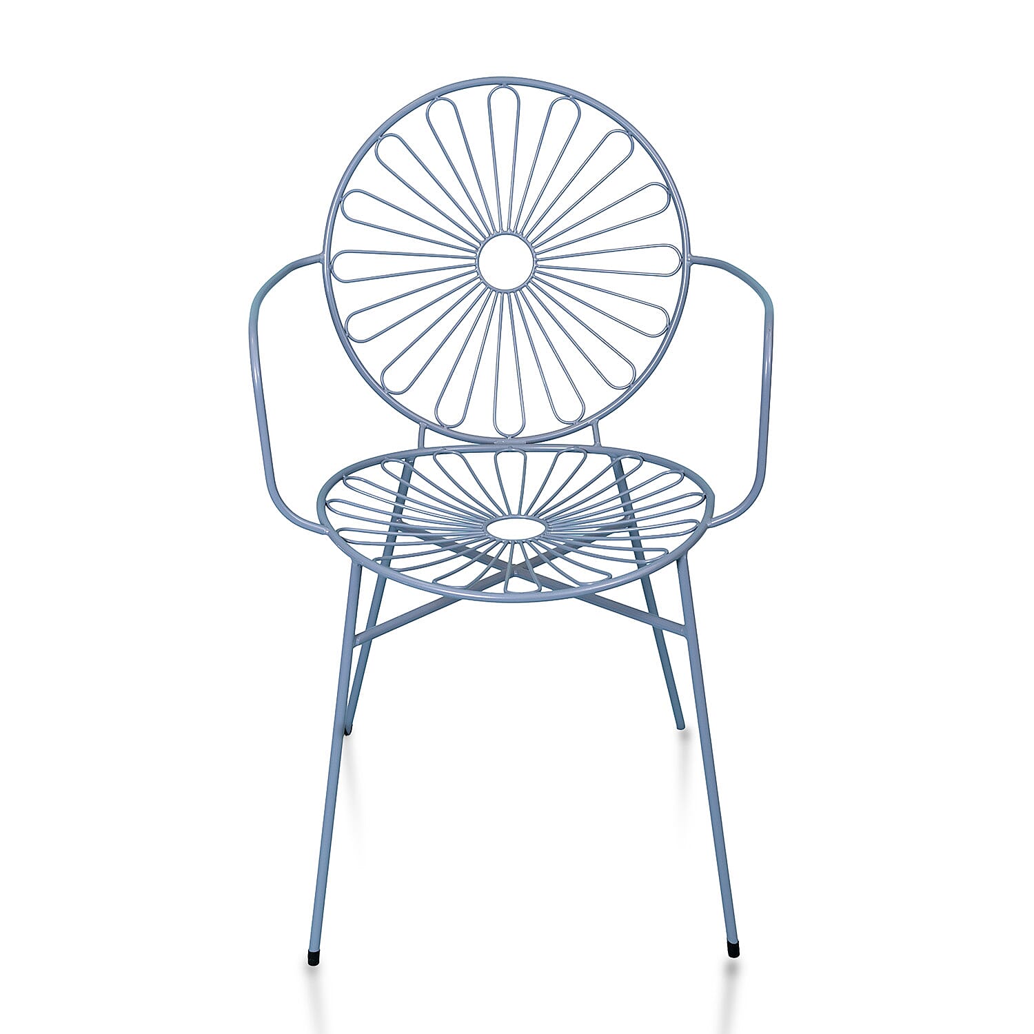 Outdoor Bistro Garden Set in Metal, Chairs and Table (Size 56x53x85 cm) - Aqua