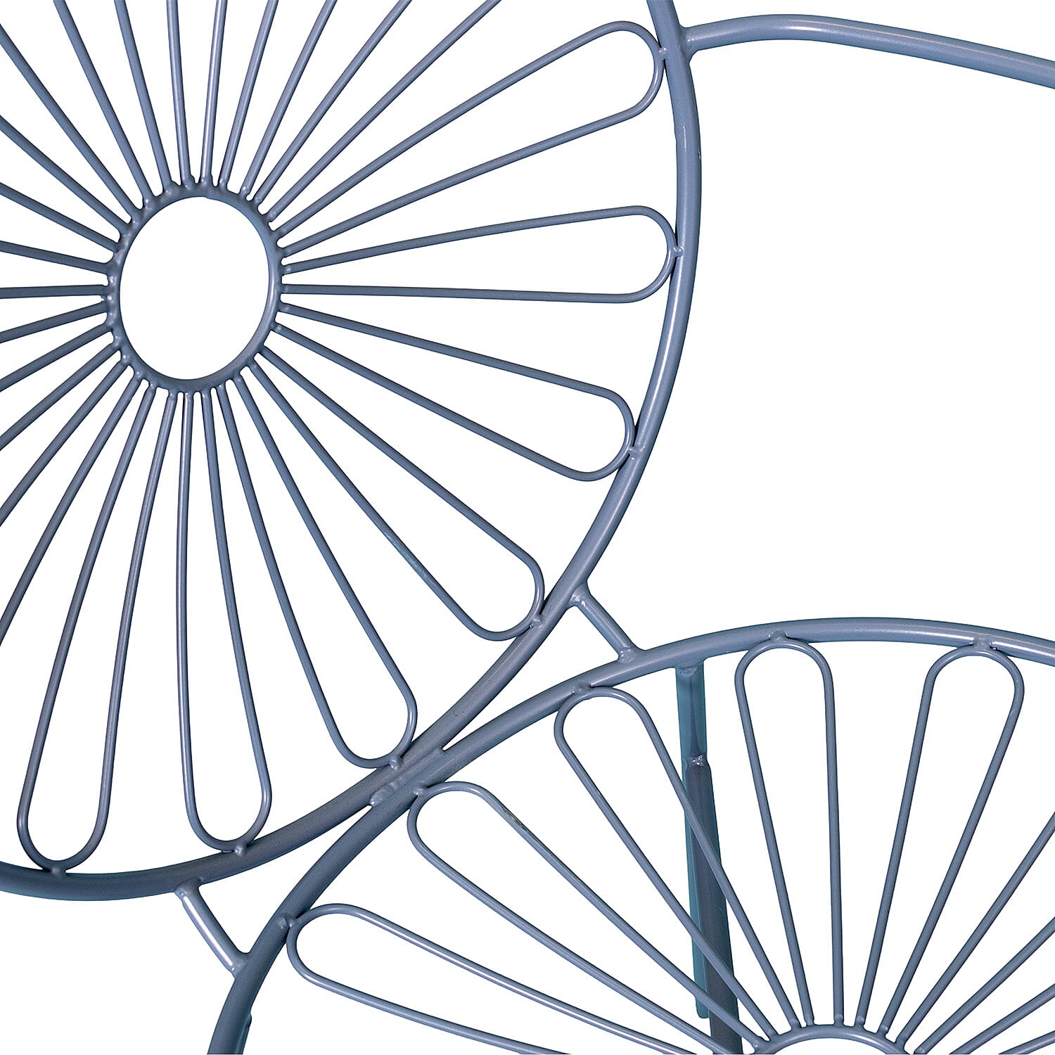 Outdoor Bistro Garden Set in Metal, Chairs and Table (Size 56x53x85 cm) - Aqua