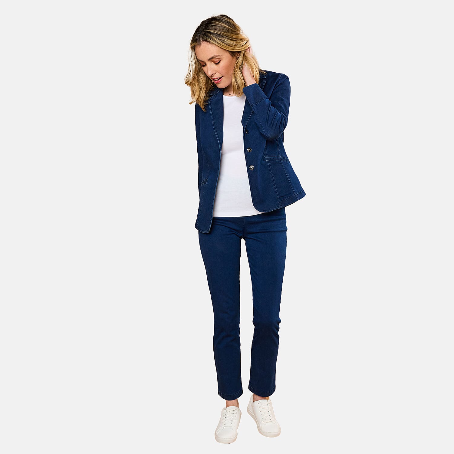 Emreco Cotton Blazer (Size 20) - Denim Blue