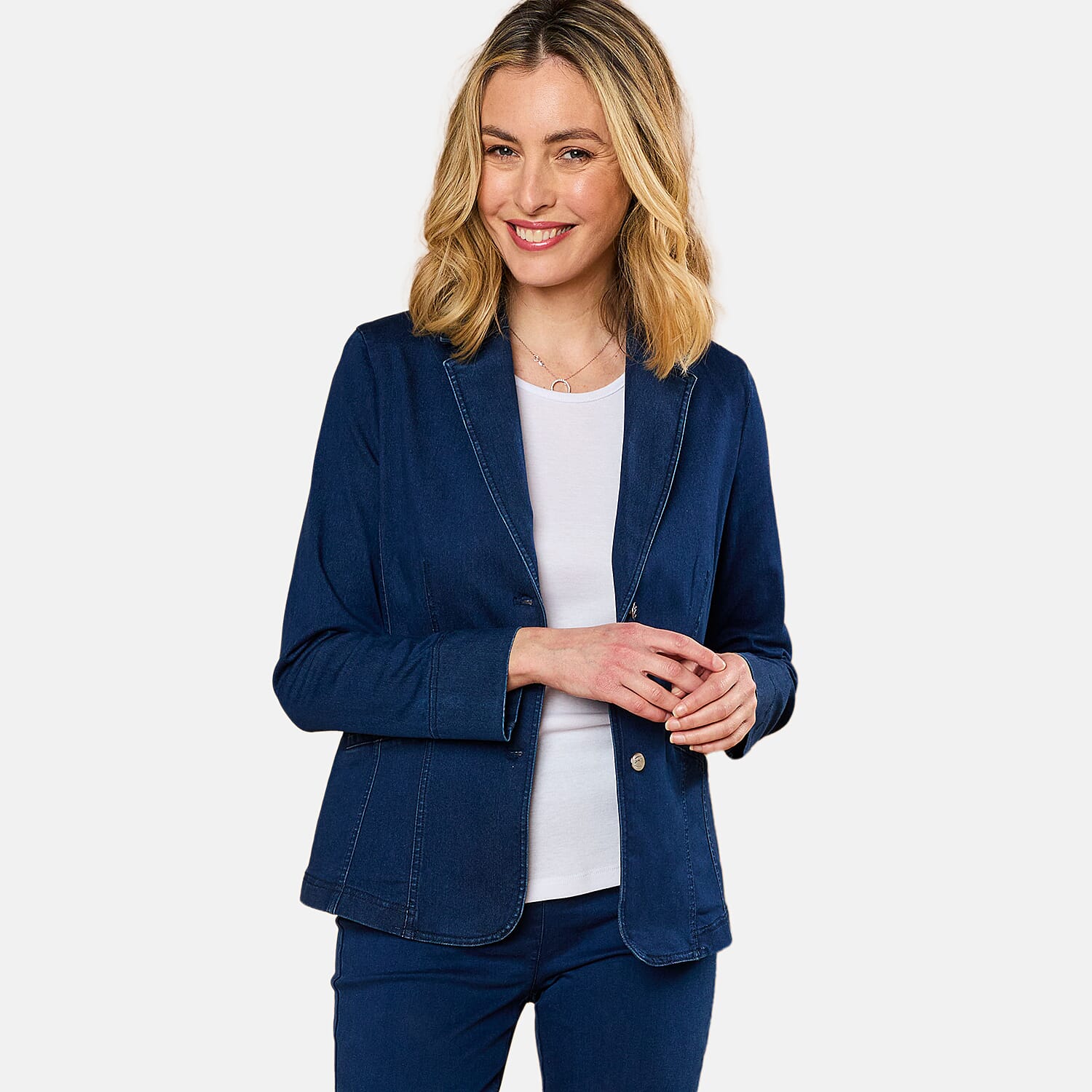 Emreco Cotton Blazer (Size 20) - Denim Blue