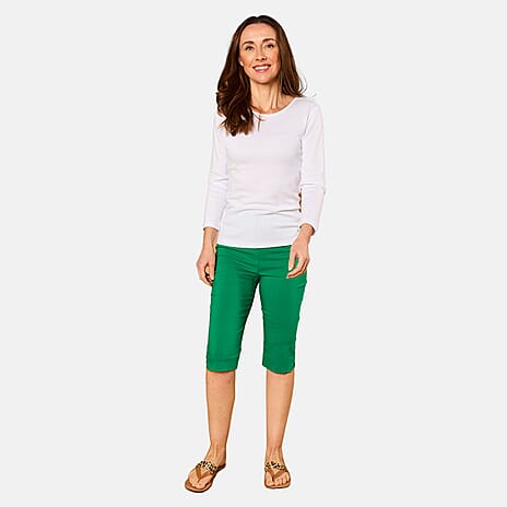 EMRECO Stretch Knee Length Short (Size 12) - Emerald