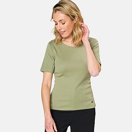 EMRECO Short Sleeve Crew Neck T-Shirt (Size 10) - Light Khaki