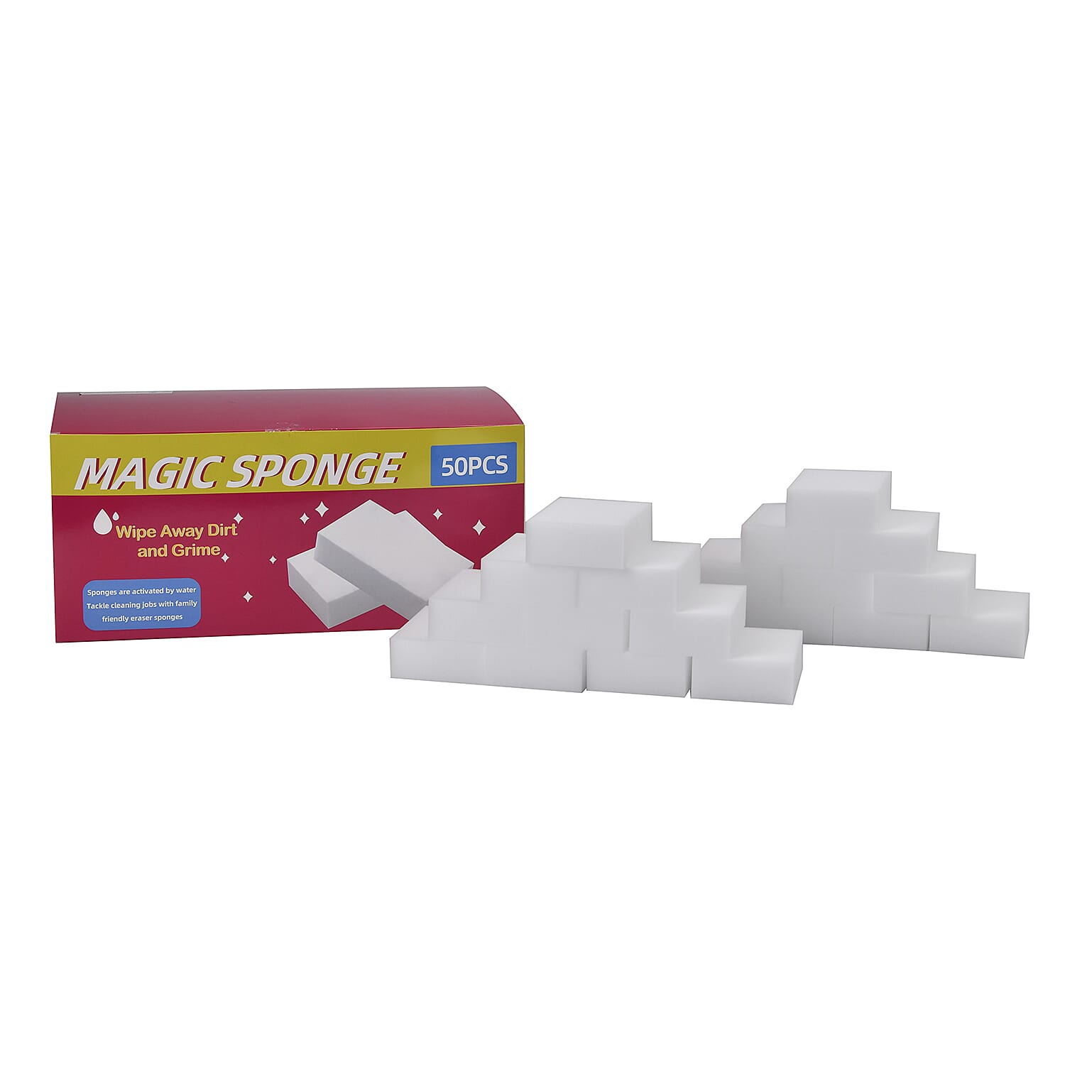 Set of 50 Magic Sponge - White