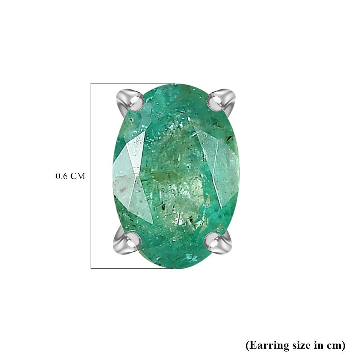 9K White Gold AAA Gemfields Emerald Studs