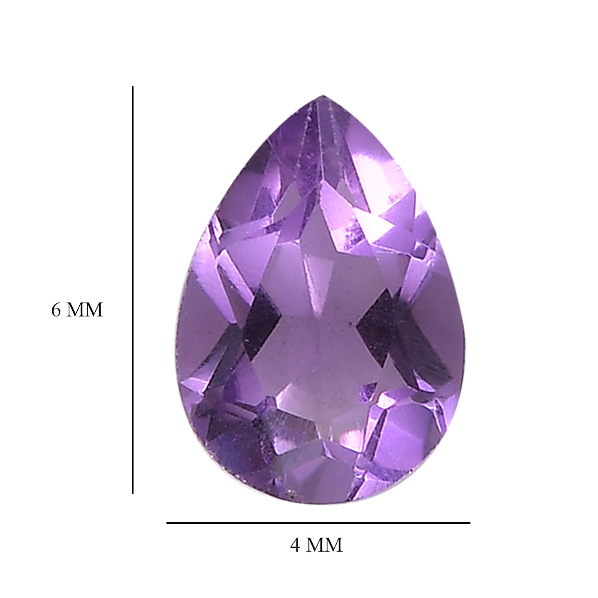 Bolivian Amethyst Pear 6x4 mm