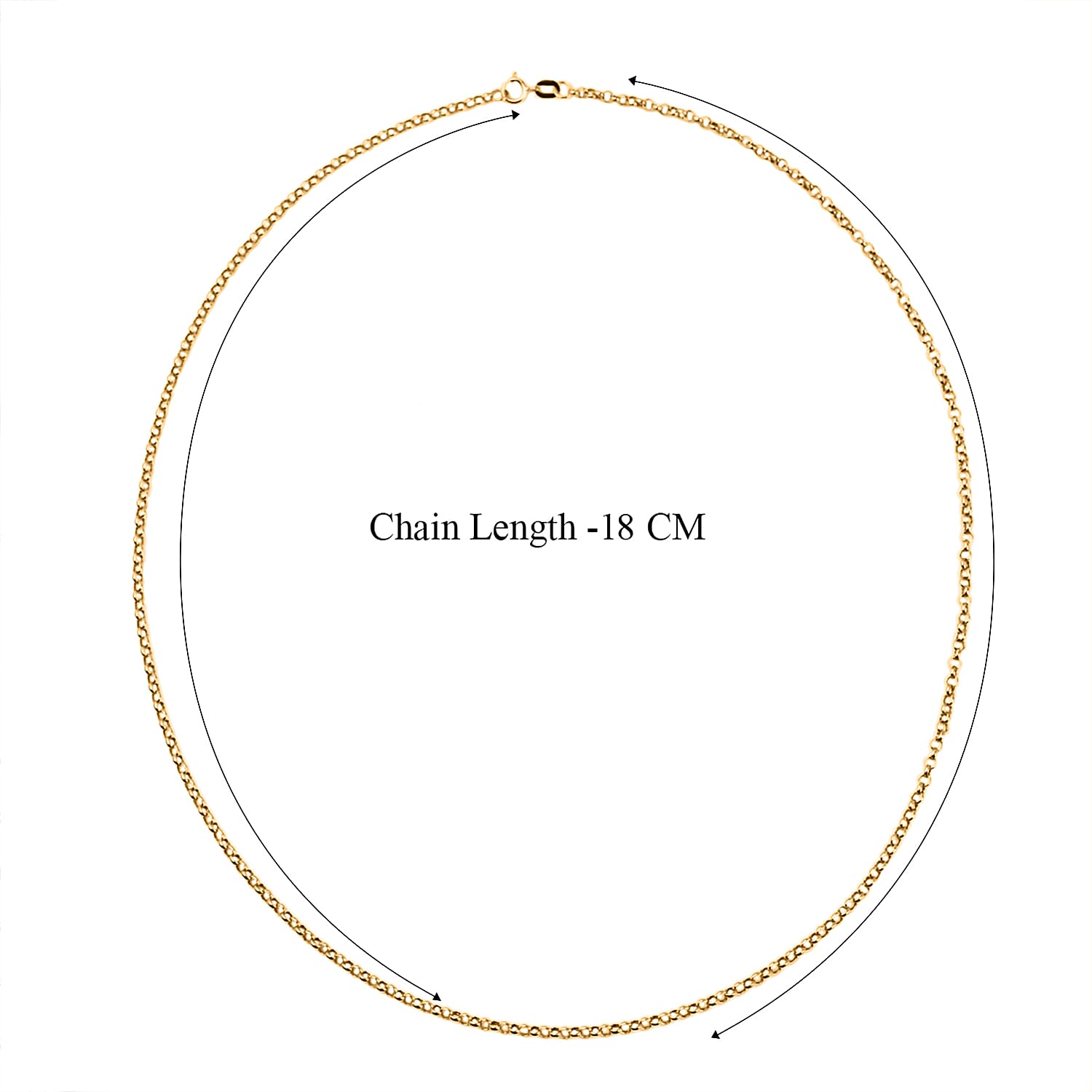 Hatton Garden Closeout - 9K Yellow Gold Hollow Oval Diamond Cut Belcher Necklace (Size 20) with Spring Ring Clasp