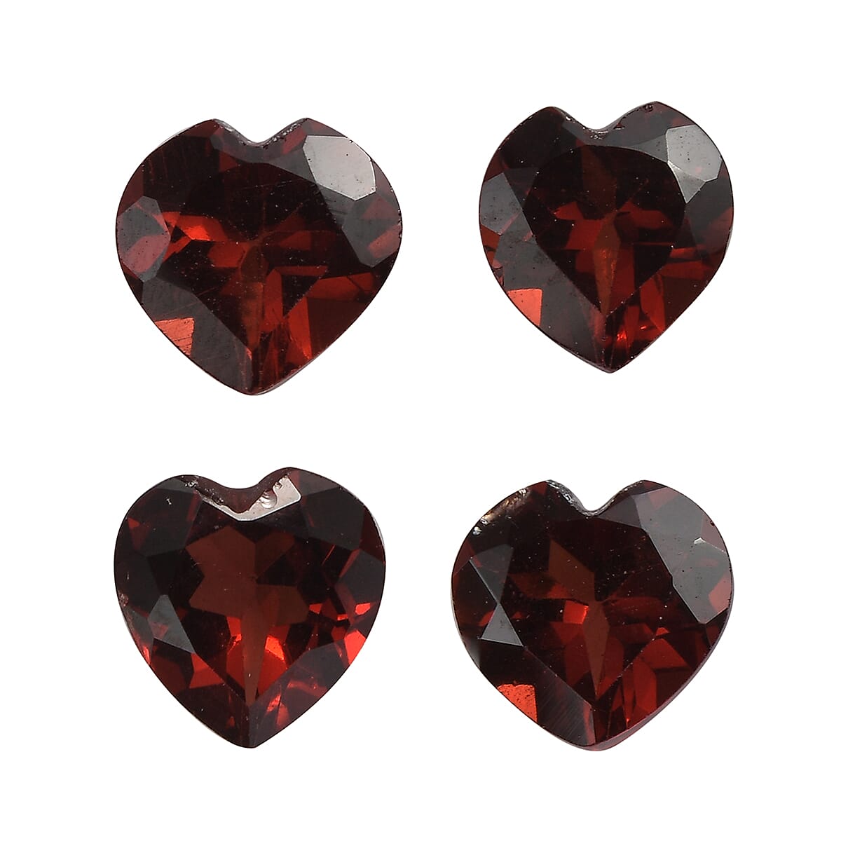 Red Garnet Heart 6 mm