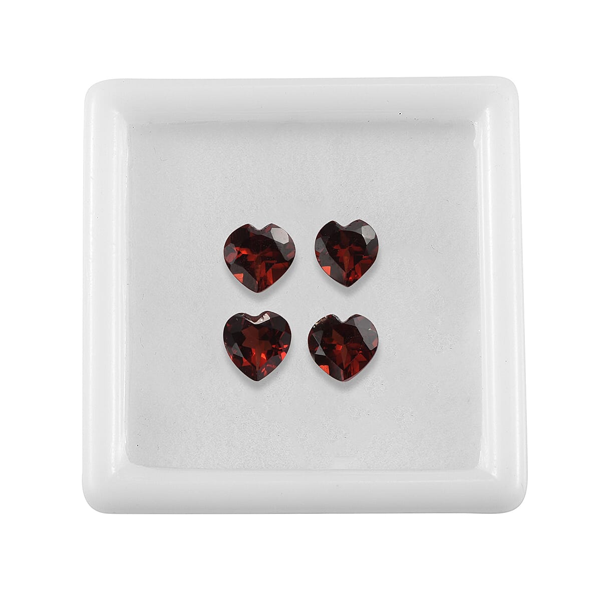 Red Garnet Heart 6 mm