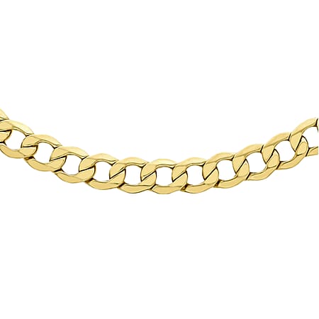 Hatton Garden Close Out Deal - 9K Yellow Gold Diamond Cut Curb Chain (Size - 18), Gold Wt. 6.2 Gms