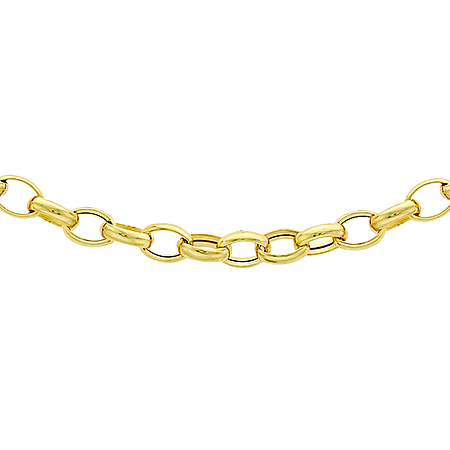 Italian Made-9K Yellow Gold Belcher Necklace (Size - 20), Gold Wt. 4.01 Gms