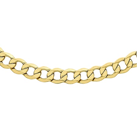 JCK Vegas Preview Deal - 9K Yellow Gold Diamond Cut Curb Necklace (Size - 20 Inch), Gold Wt. 6.70 Gms