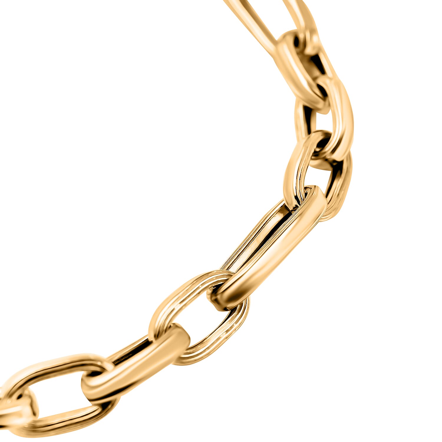 Hatton Garden Closeut - 9K Yellow Gold Figaro Bracelet (Size - 7.5), Gold Wt. 5.15 Gms