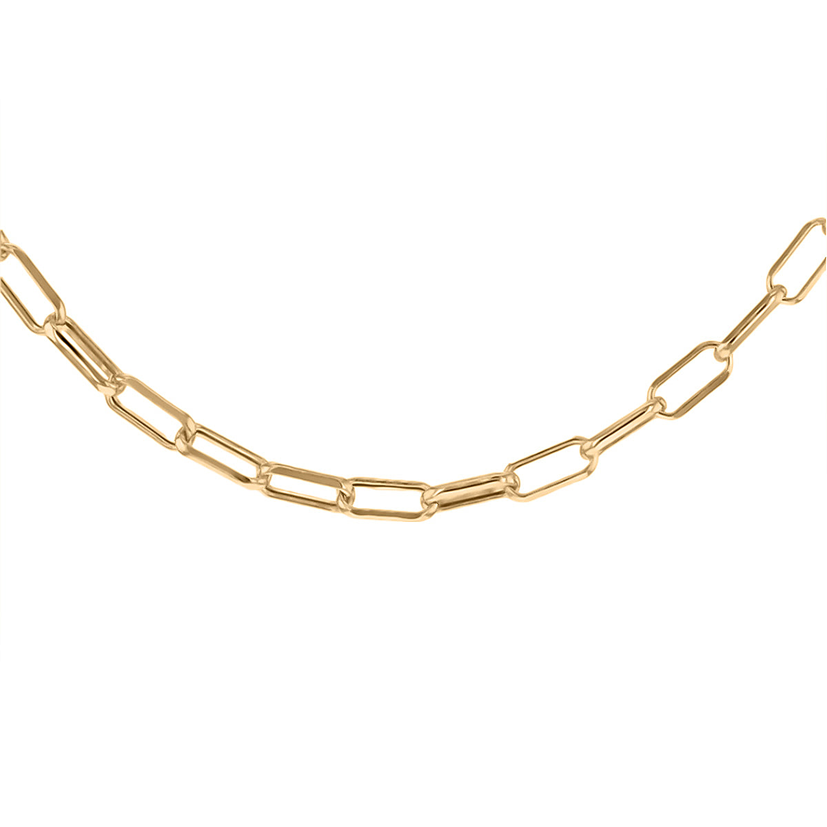 JCK Vegas Preview Deal - 9K Yellow Gold Paperclip Necklace (Size - 20), Gold Wt. 6.2 Gms