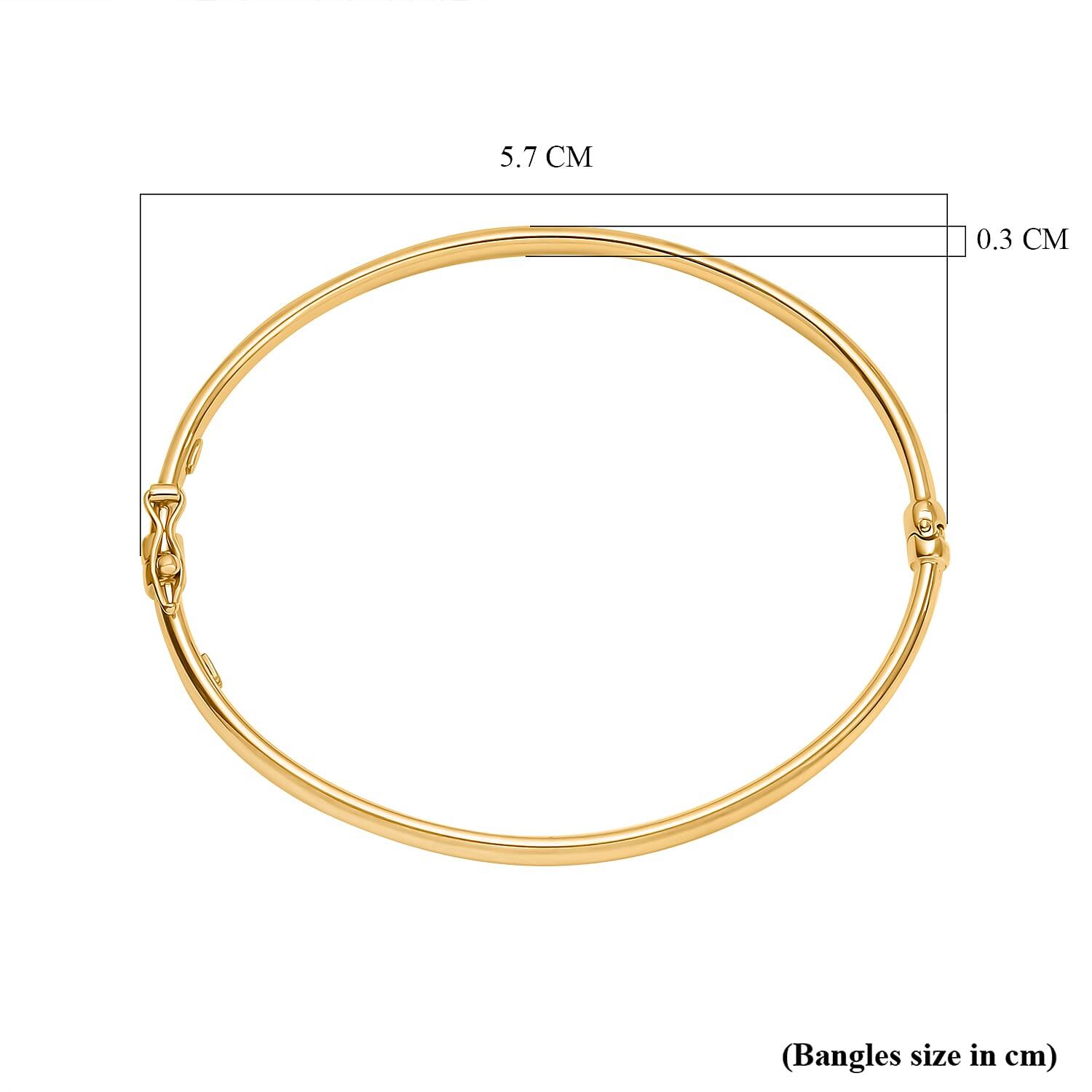 ILIANA - 18K Yellow Gold Bangle (Size 7), Gold Wt. 5.65 Gms