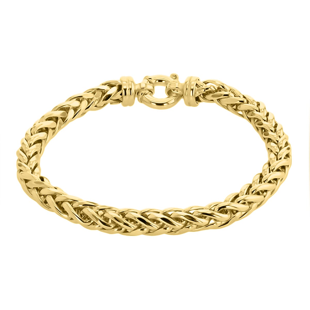 9K Yellow Gold Wheat Link Bracelet (Size - 8), Gold Wt. 14.3 Gms