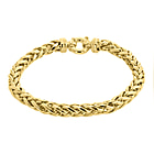9K Yellow Gold Square Spiga Bracelet (Size - 8), Gold Wt. 14.3 Gms