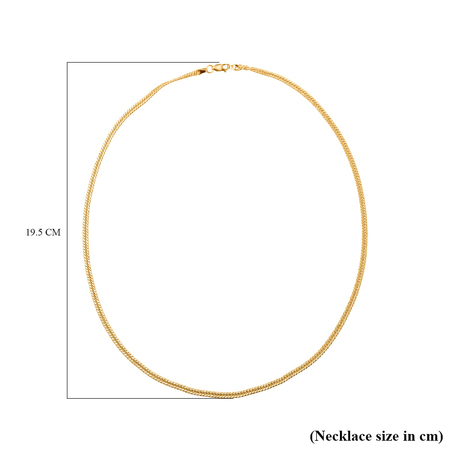 JCK Vegas Deal - 9K Yellow Gold Triple-Curb Necklace(Size - 20) 4.80 grams