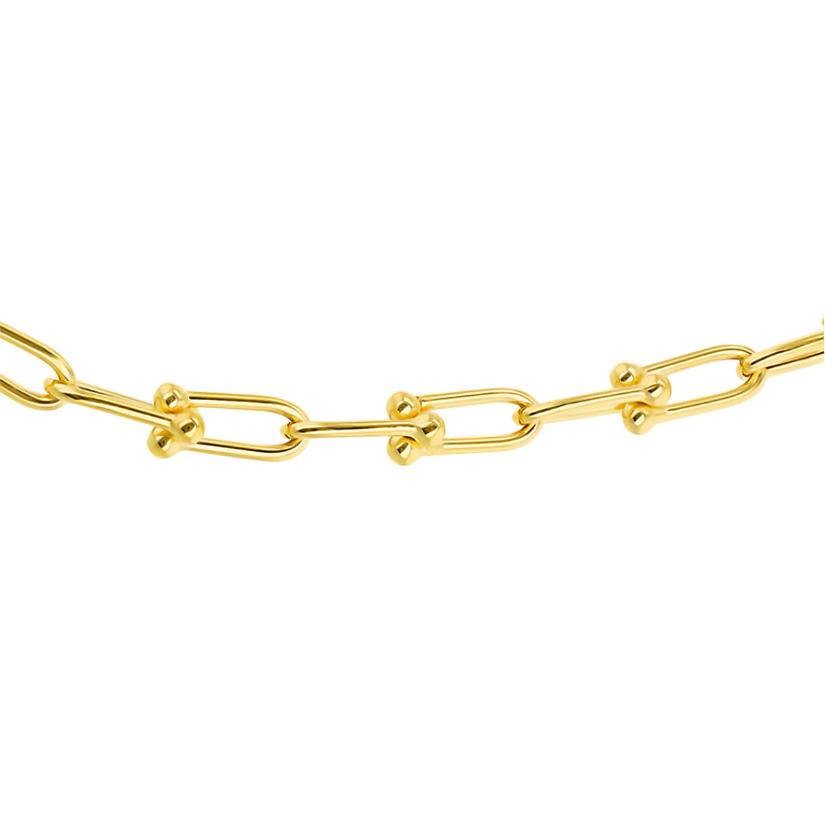 Hatton Garden Closeout - 9K Yellow Gold Industrial Necklace (Size - 22) Gram Wt - 15.30