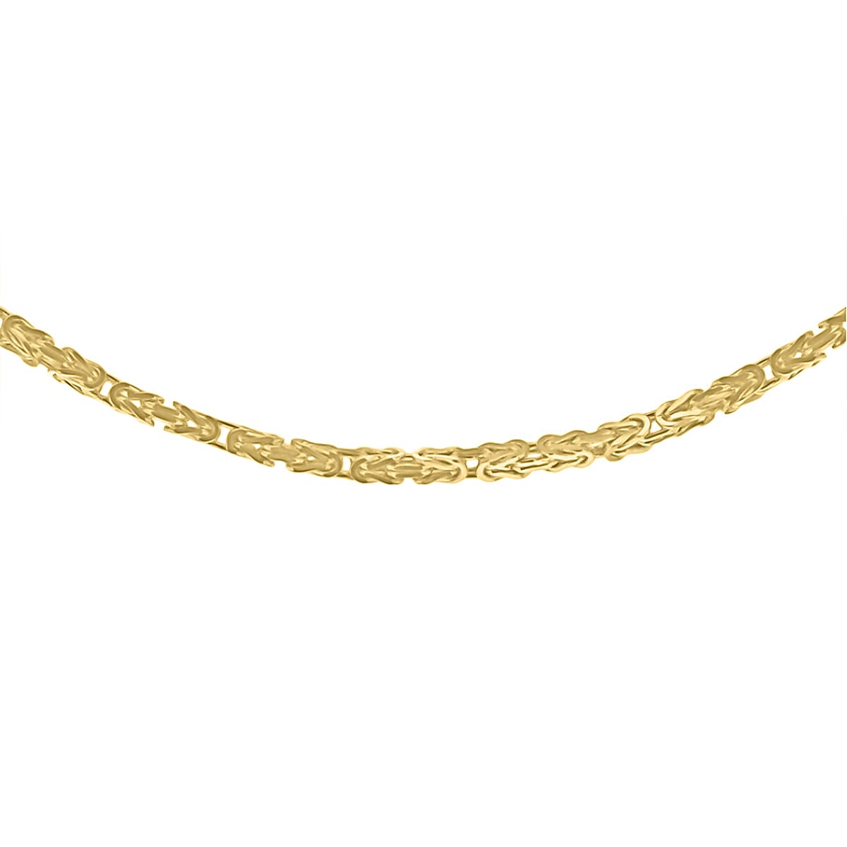 9K Yellow Gold Square Byzantine Necklace (Size - 30),  Gold Wt. 14.8 Gms