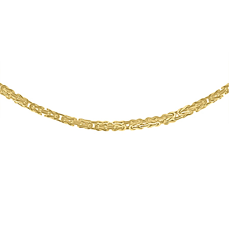 9K Yellow Gold Square Byzantine Necklace (Size - 30),  Gold Wt. 14.8 Gms