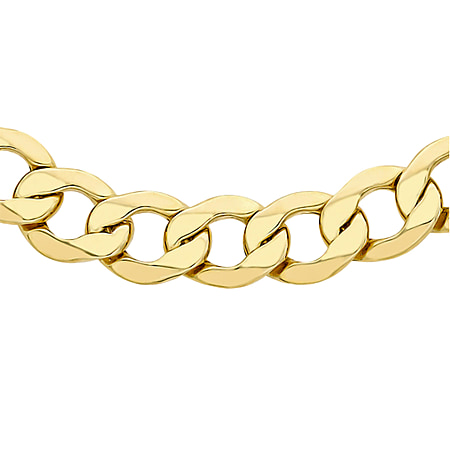 One Time closeout- 9K Yellow Gold Curb Necklace (Size - 24), Gold Wt. 26.4 Gms