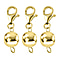 Set of 3 Sterling Silver Magnetic Clasps with 18K Gold Vermeil Overlay