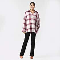 La Marey Pure Cotton Check Pattern Shirt with Two Pockets