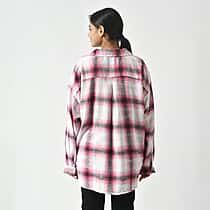 La Marey Pure Cotton Check Pattern Shirt with Two Pockets