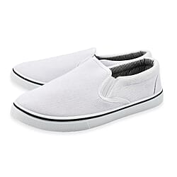 Mens Boston Canvas Shoes (Size 7) - White