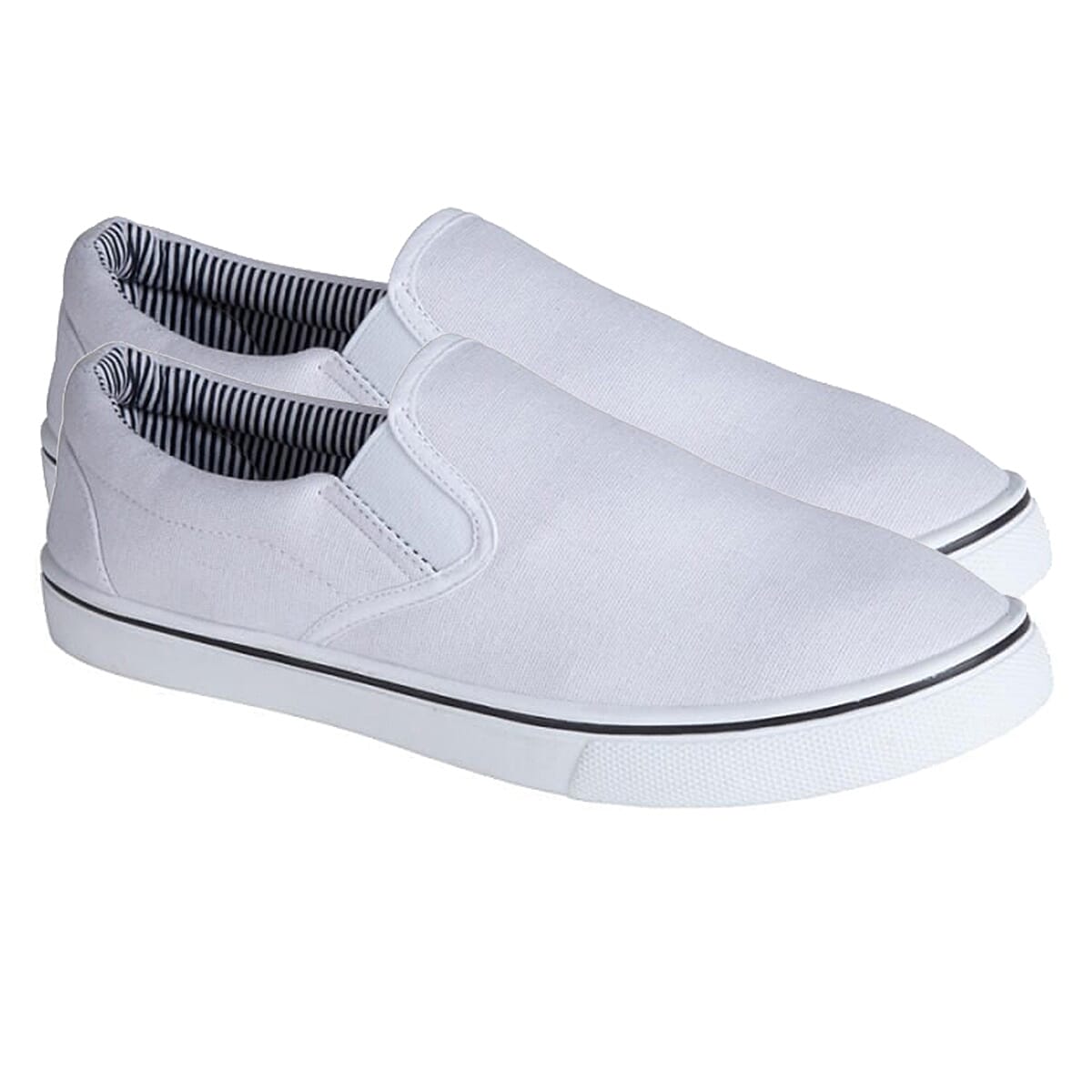 Mens Boston Canvas Shoes (Size 7) - White