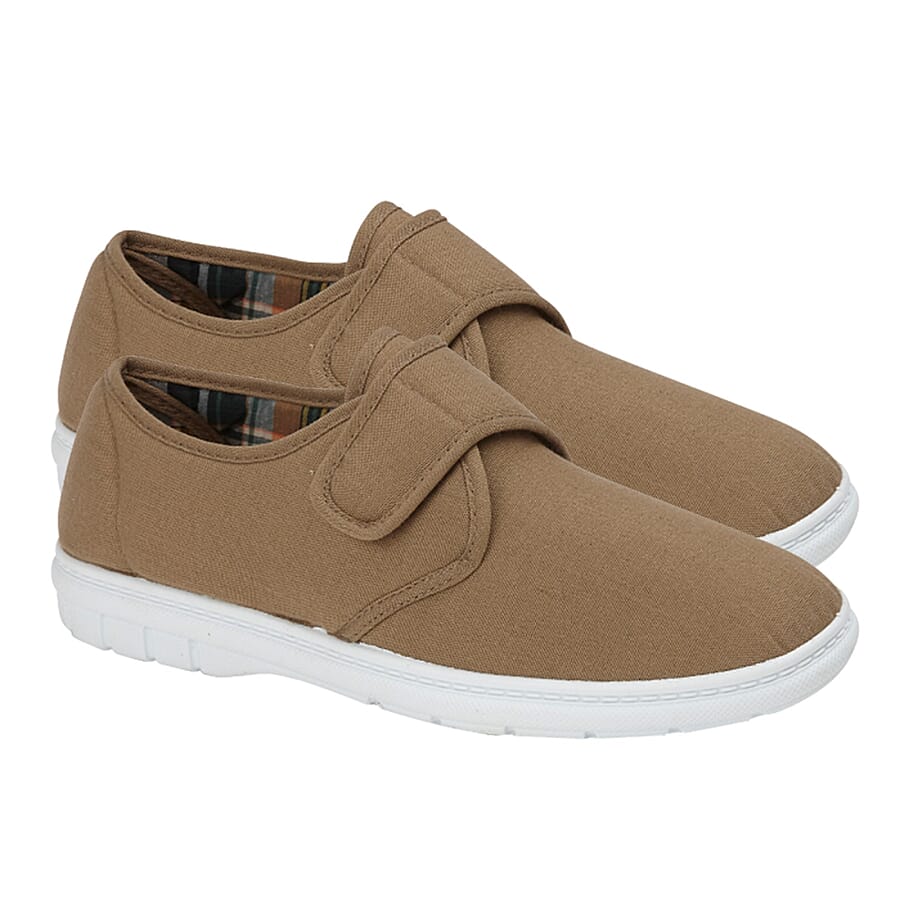 Mens Canvas Kevin Shoes - Taupe