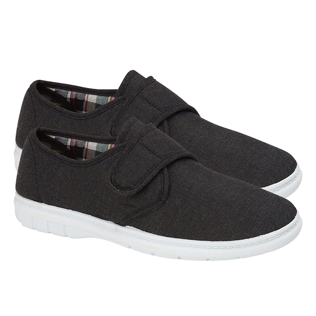 Mens Canvas Kevin Shoes (Size 6) - Charcoal