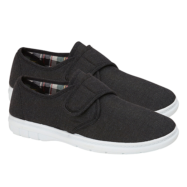 Mens Canvas Kevin Shoes (Size 6) - Charcoal - 7765286 - TJC