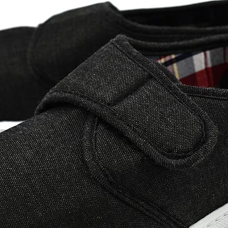 Mens Canvas Kevin Shoes (Size 8) - Charcoal