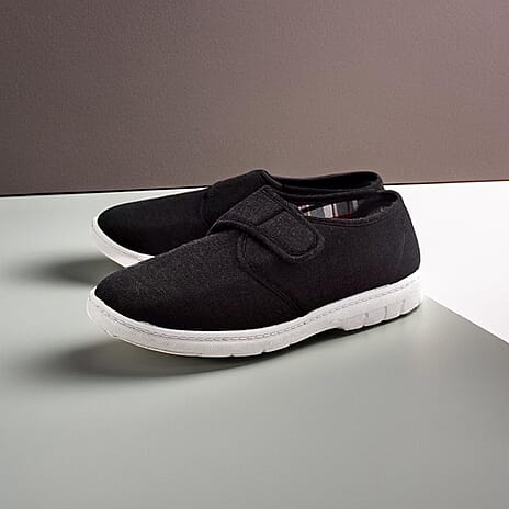 Mens Canvas Kevin Shoes (Size 9) - Charcoal