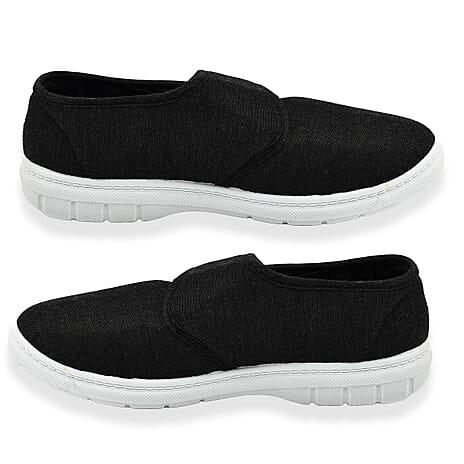 Mens Canvas Kevin Shoes (Size 9) - Charcoal