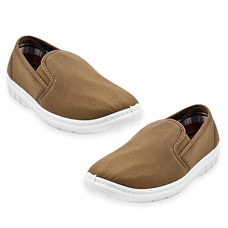 Charles Southwell Mens Brett Canvas Shoes (Size 11) - Taupe
