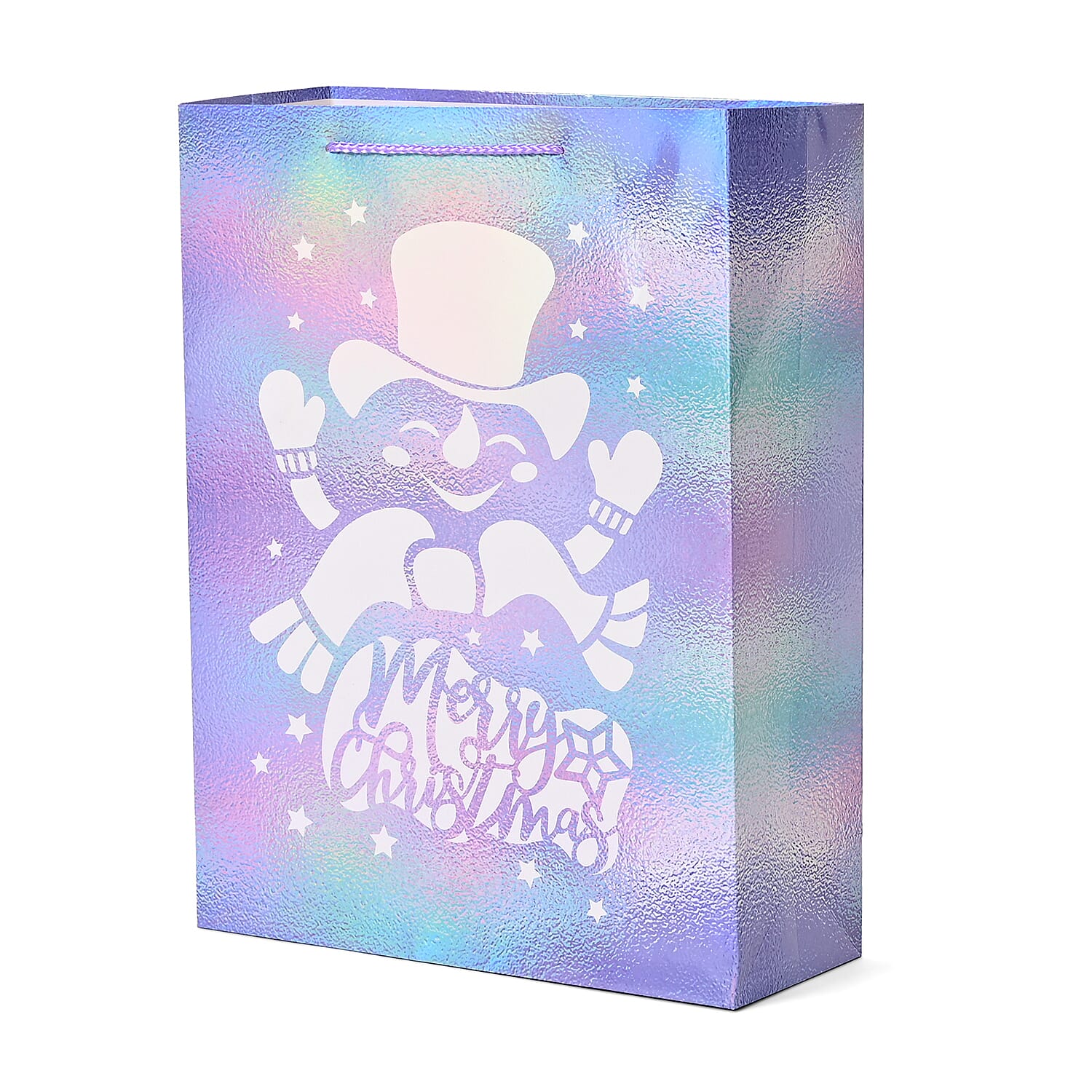 Christmas Gift Bags with Laser Film Set of 16 Style- White Christmas Tree - Bells - Deer Horn