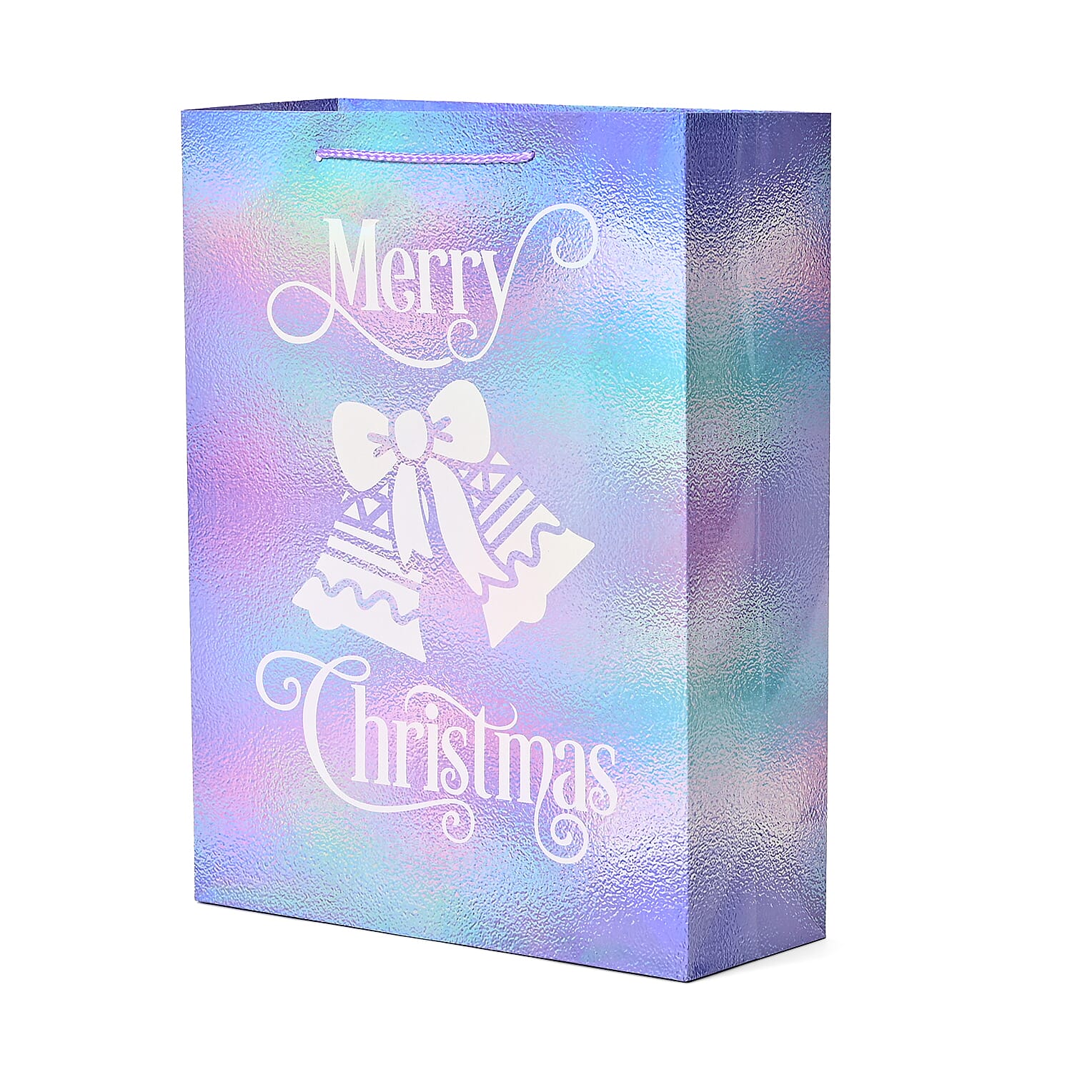 Christmas Gift Bags with Laser Film Set of 16 Style- White Christmas Tree - Bells - Deer Horn