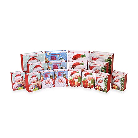 Christmas Gift Bags with Laser Film – Set of 16 Christmas Gift Bags with Laser Film – Set of 16