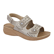 Jo and Joe Twin Touch Fasten Sandal - Taupe