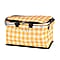 18L Collapsible Picnic Bag with Leaves Pattern - Yellow & Green